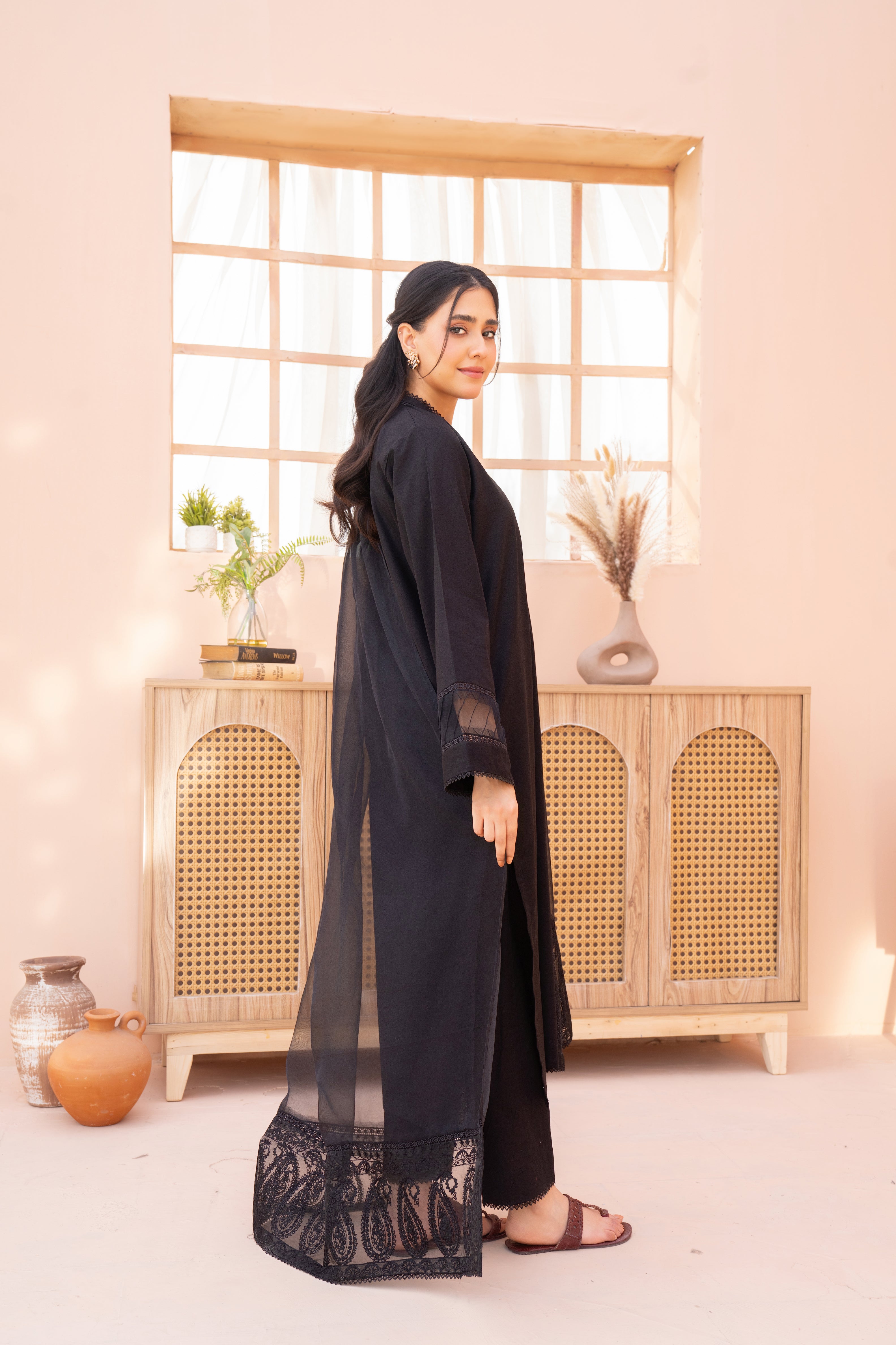 Onyx Embroidered Cotton 2-Pc Suit (30% OFF)