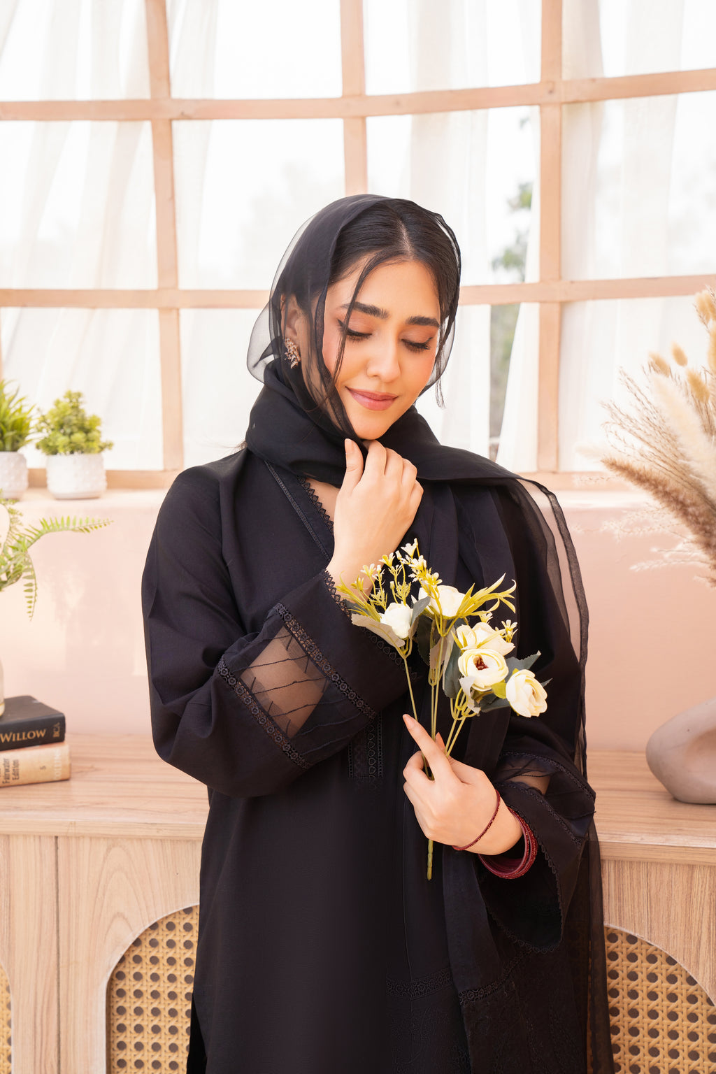 Onyx Embroidered Cotton 2-Pc Suit (30% OFF)